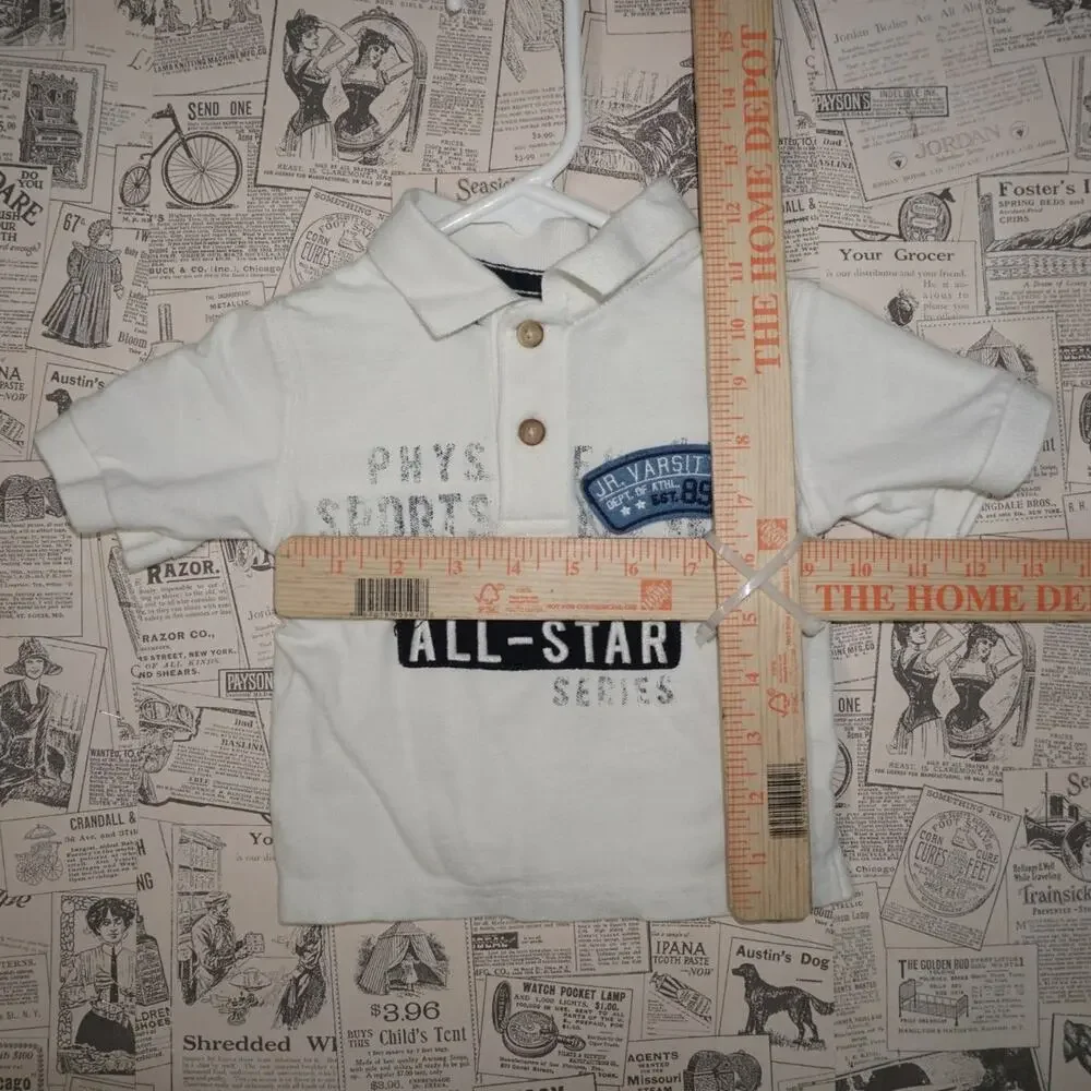 6 - Vintage Y2K youth 2000s embroider patch grunge polo